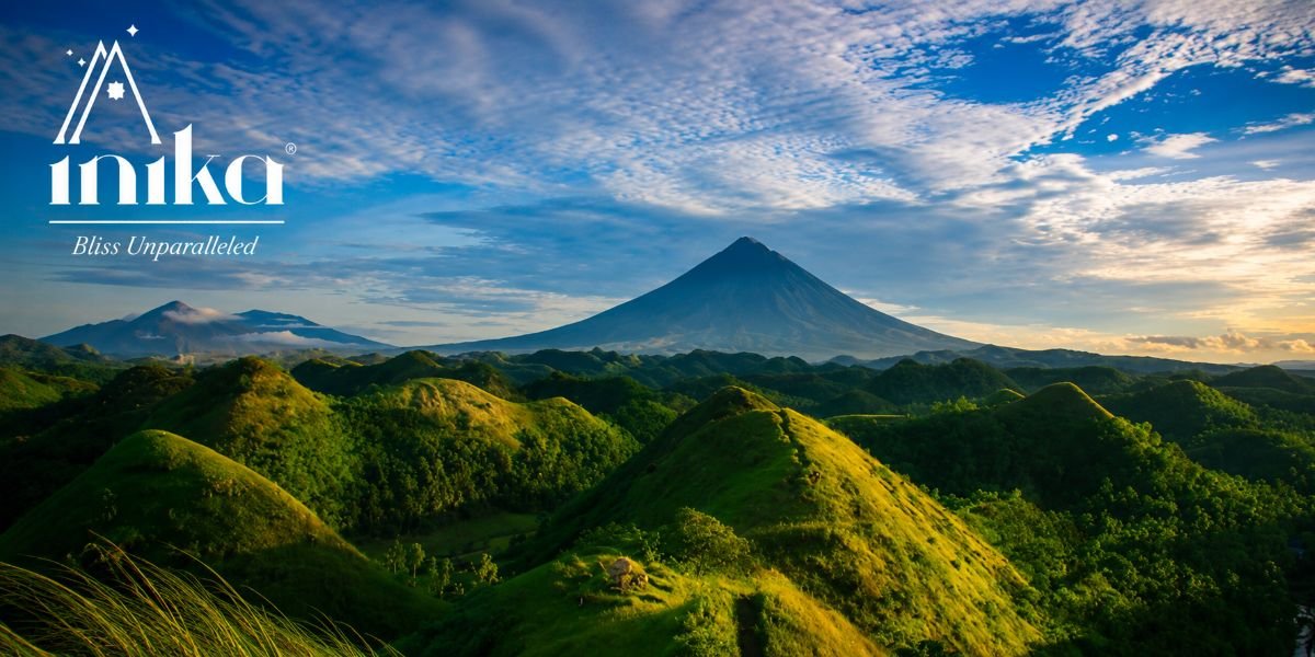 Blissful hills under the mountain peak
